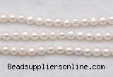 FWP487 14.5 inches 8mm - 9mm potato white freshwater pearl strands