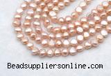 FWP492 14 inches 8mm - 9mm baroque lavender freshwater pearl strands