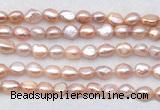 FWP498 14 inches 8mm - 9mm baroque lavender freshwater pearl strands