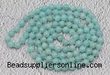 GMN103 Hand-knotted 6mm amazonite 108 beads mala necklaces