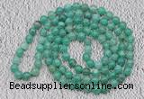 GMN106 Hand-knotted 6mm peafowl agate 108 beads mala necklaces