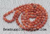 GMN107 Hand-knotted 6mm fire agate 108 beads mala necklaces