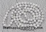 GMN110 Hand-knotted 6mm white howlite 108 beads mala necklaces