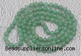 GMN116 Hand-knotted 6mm green aventurine 108 beads mala necklaces