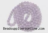 GMN122 Hand-knotted 6mm lavender amethyst 108 beads mala necklaces