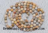 GMN401 Hand-knotted 8mm, 10mm yellow crazy lace agate 108 beads mala necklaces