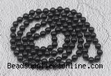 GMN405 Hand-knotted 8mm, 10mm black onyx 108 beads mala necklaces