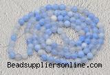 GMN411 Hand-knotted 8mm, 10mm banded agate 108 beads mala necklaces