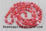 GMN416 Hand-knotted 8mm, 10mm banded agate 108 beads mala necklaces