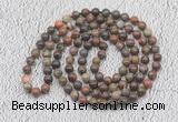 GMN422 Hand-knotted 8mm, 10mm ocean agate 108 beads mala necklaces