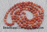 GMN441 Hand-knotted 8mm, 10mm fire agate 108 beads mala necklaces