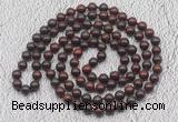 GMN458 Hand-knotted 8mm, 10mm brecciated jasper 108 beads mala necklaces