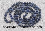 GMN472 Hand-knotted 8mm, 10mm sodalite 108 beads mala necklaces