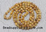 GMN490 Hand-knotted 8mm, 10mm golden tiger eye 108 beads mala necklaces