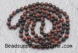 GMN494 Hand-knotted 8mm, 10mm red tiger eye 108 beads mala necklaces