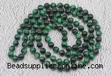 GMN502 Hand-knotted 8mm, 10mm green tiger eye 108 beads mala necklaces