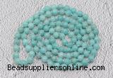 GMN518 Hand-knotted 8mm, 10mm amazonite 108 beads mala necklaces