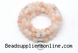 GMN7026 8mm pink aventurine 108 mala beads wrap bracelet necklace