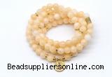 GMN7027 8mm honey jade 108 mala beads wrap bracelet necklace