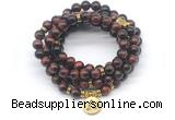 GMN7043 8mm red tiger eye 108 mala beads wrap bracelet necklace