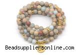 GMN7057 8mm serpentine jasper 108 mala beads wrap bracelet necklaces