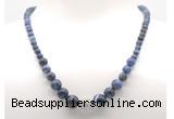 GMN7314 sodalite graduated beaded necklace & bracelet set