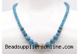 GMN7327 apatite graduated beaded necklace & bracelet set