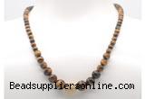 GMN7332 grade AA yellow tiger eye graduated beaded necklace & bracelet set