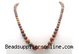 GMN7351 picasso jasper graduated beaded necklace & bracelet set