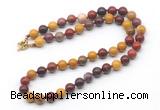 GMN7718 18 - 36 inches 8mm, 10mm round mookaite beaded necklaces