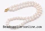 GMN7733 18 - 36 inches 8mm, 10mm faceted round Tibetan agate beaded necklaces