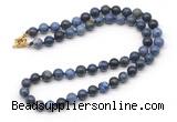 GMN7824 18 - 36 inches 8mm, 10mm round dumortierite beaded necklaces