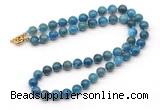 GMN7832 18 - 36 inches 8mm, 10mm round apatite beaded necklaces