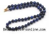 GMN7845 18 - 36 inches 8mm, 10mm round blue tiger eye beaded necklaces