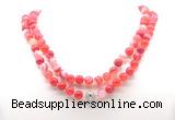 GMN8006 18 - 36 inches 8mm, 10mm red banded agate 54, 108 beads mala necklaces