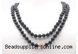 GMN8012 18 - 36 inches 8mm, 10mm black onyx 54, 108 beads mala necklaces