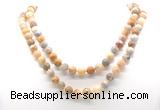 GMN8013 18 - 36 inches 8mm, 10mm yellow crazy lace agate 54, 108 beads mala necklaces