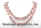 GMN8023 18 - 36 inches 8mm, 10mm strawberry quartz 54, 108 beads mala necklaces