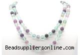 GMN8024 18 - 36 inches 8mm, 10mm fluorite 54, 108 beads mala necklaces