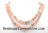 GMN8028 18 - 36 inches 8mm, 10mm moonstone 54, 108 beads mala necklaces