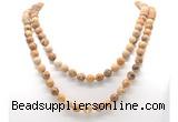 GMN8033 18 - 36 inches 8mm, 10mm picture jasper 54, 108 beads mala necklaces