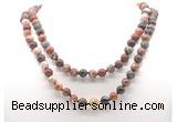 GMN8034 18 - 36 inches 8mm, 10mm brecciated jasper 54, 108 beads mala necklaces