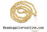 GMN8476 8mm, 10mm grade AA golden tiger eye 27, 54, 108 beads mala necklace with tassel