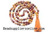 GMN8517 8mm, 10mm mookaite 27, 54, 108 beads mala necklace with tassel