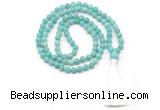 GMN8540 8mm, 10mm amazonite 27, 54, 108 beads mala necklace with tassel