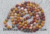 GMN921 Hand-knotted 8mm, 10mm matte mookaite 108 beads mala necklaces