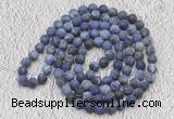 GMN925 Hand-knotted 8mm, 10mm matte sodalite 108 beads mala necklaces