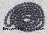 GMN931 Hand-knotted 8mm, 10mm matte amethyst 108 beads mala necklaces