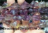 HGBS05 15 inches 11*13*18mm carved heart purple fluorite beads