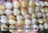 HGBS31 15 inches 20mm heart yellow aventurine gemstone beads wholesale